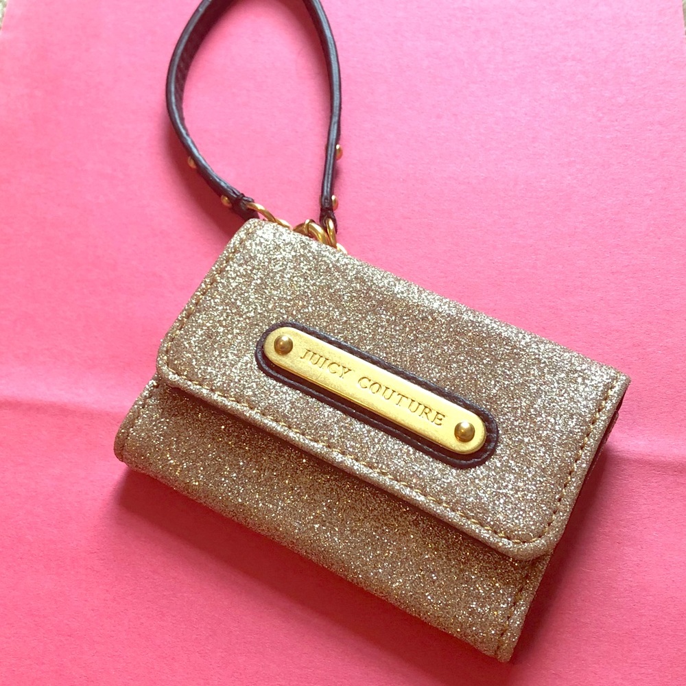 Juicy Couture gold sparkle wallet/wristlet